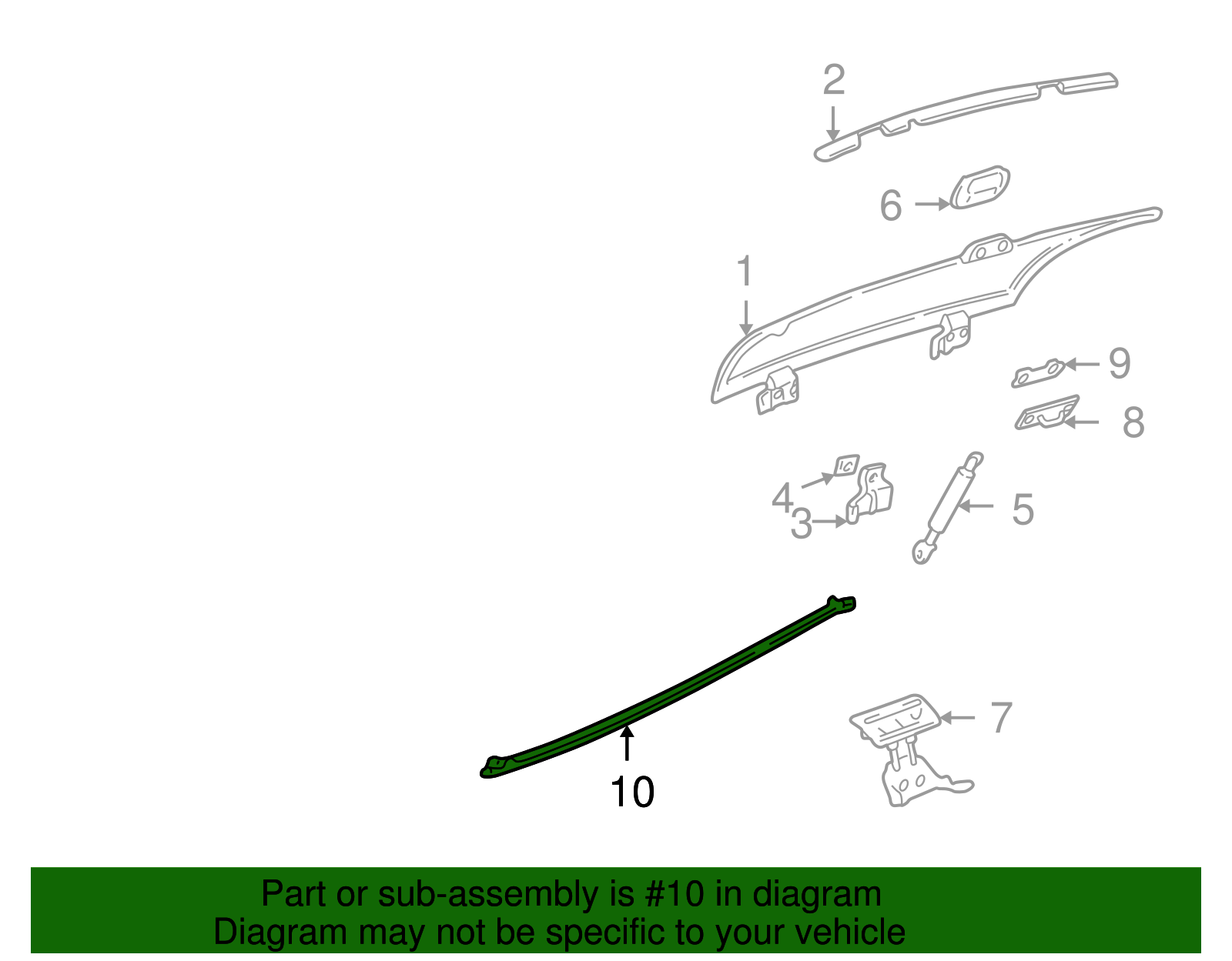 Upper Weather-Strip - Buick (25792106)