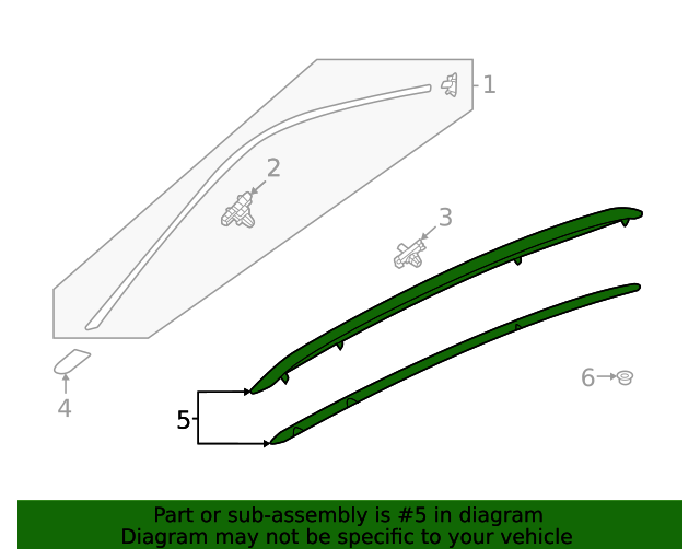 20212022 Volkswagen ID.4 Roof Rack 11A86002503C OEM Parts Online