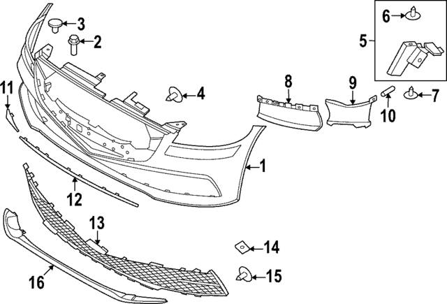 2022-2024 Genesis G80 Molding Assembly Bumper Lower 86569-T1300 ...