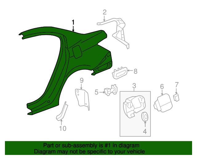 04646TA5A90ZZ Quarter Panel 20082012 Honda Accord Honda Parts Online
