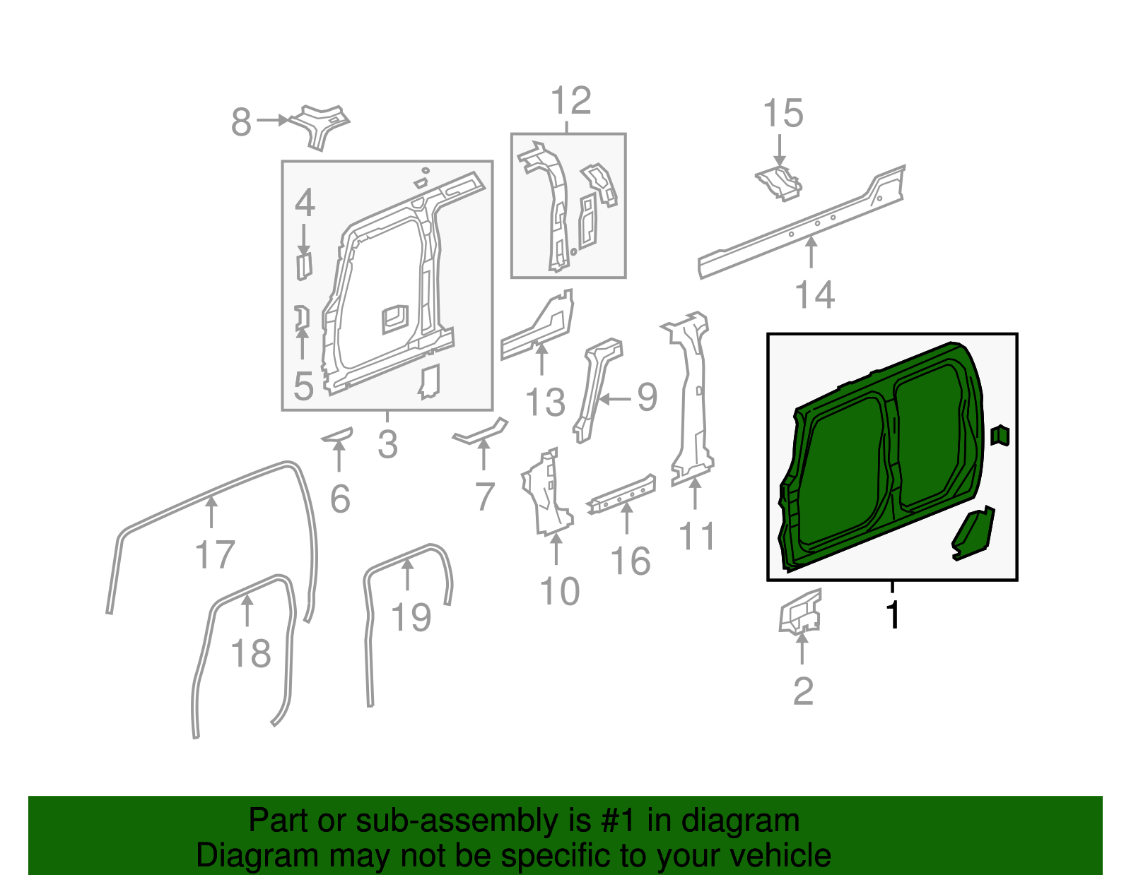 Driver Side Body Side Panel - GM (94735577)