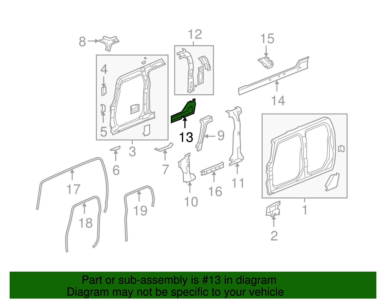 Panel-Body Side Inner Lower - GM (94734086)