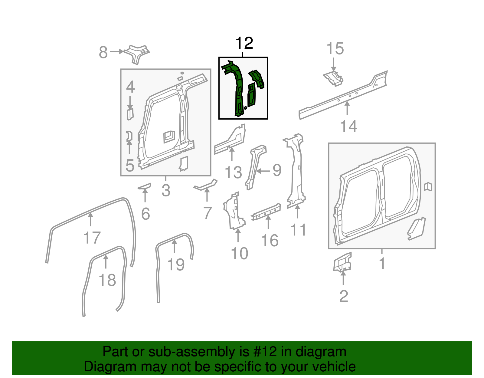 Panel Assembly-Body Side Inner Upper - GM (94708480)
