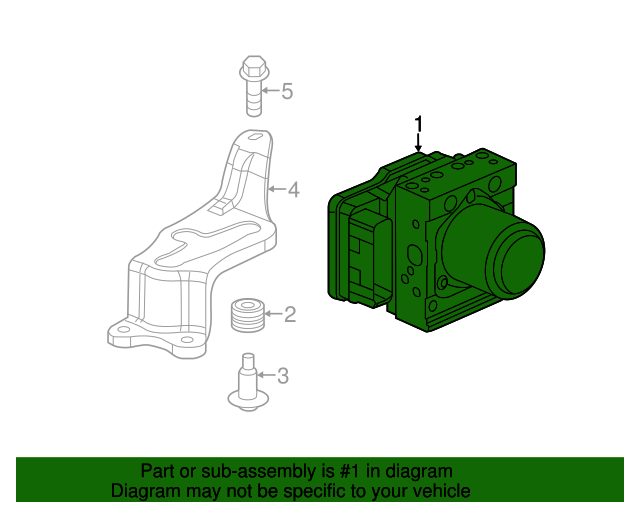 57110TR0B02 Modulator Assembly Vsa 2013 Honda Civic Genuine