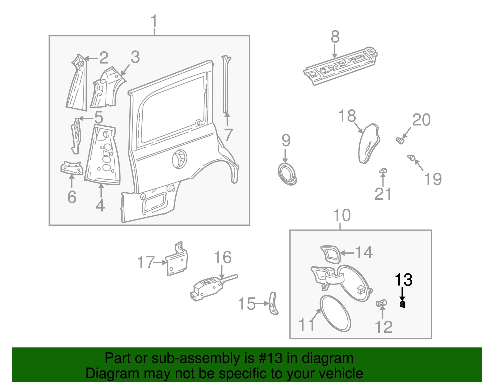 Retainer, F/Tnk Fil Dr Lat - GM (09135498)