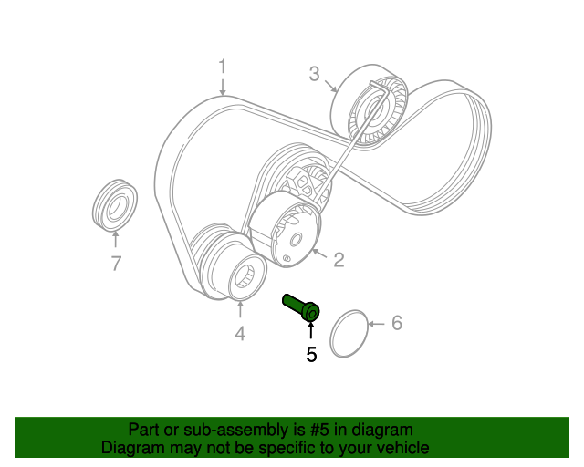 20082012 Land Rover LR2 Drive Pulley Screw LR001506