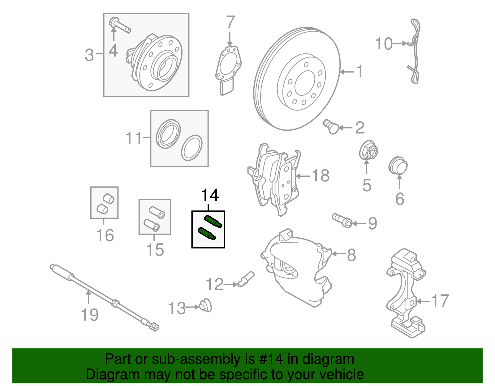 Brake Guide Pin - GM (90297771)