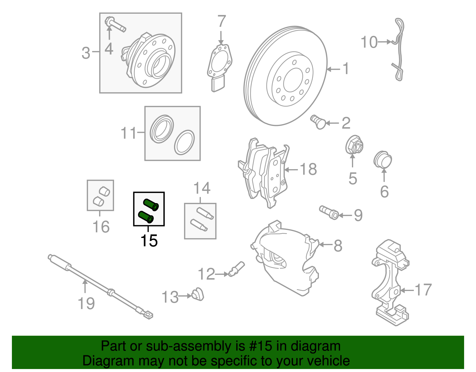 Front Disc Brake Caliper Guide Pin Seal - GM (90510227)