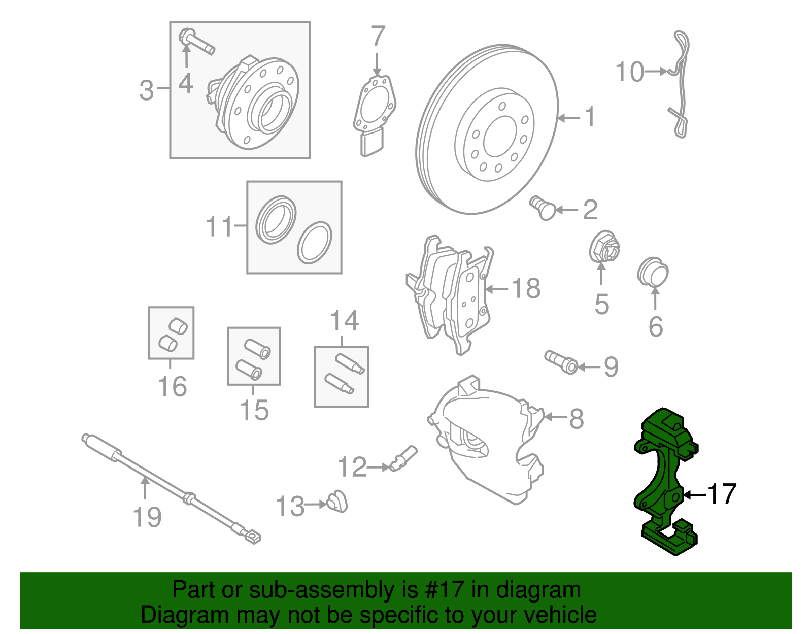 Bracket, Front Brake Clpr - GM (93179706)