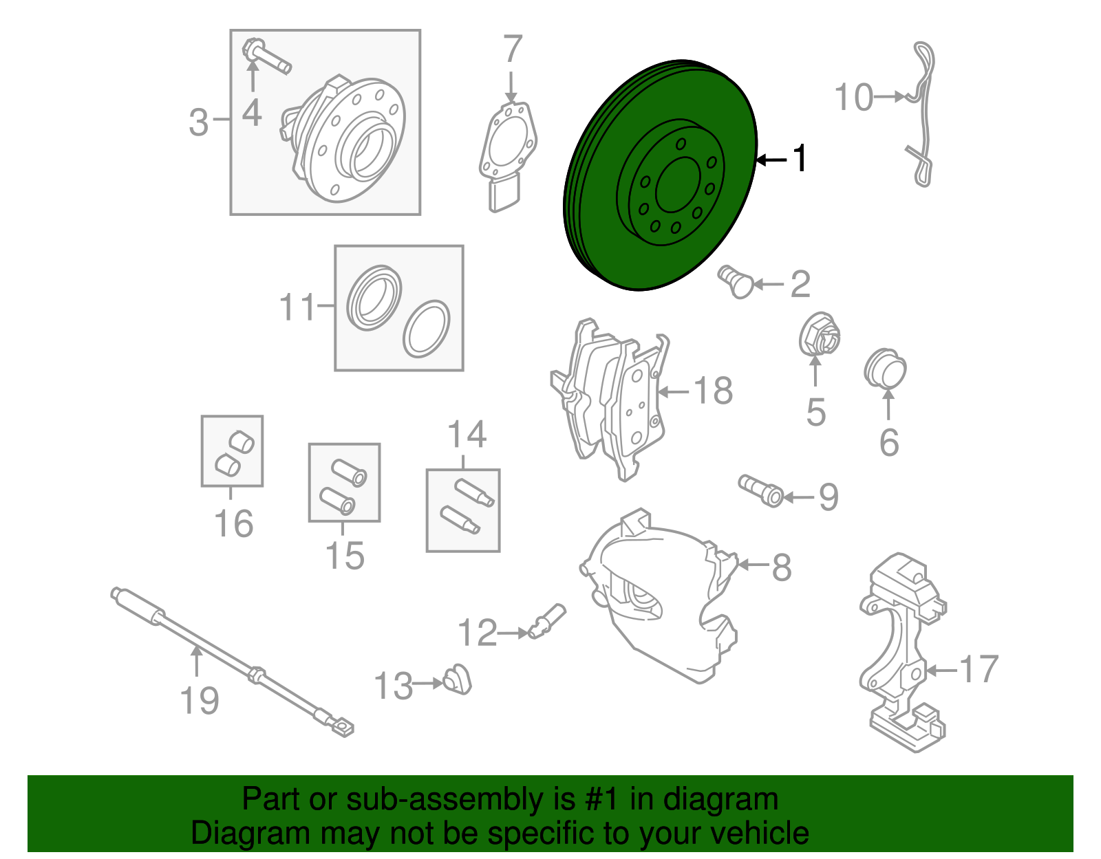 Front Disc Brake Rotor - GM (09194477)