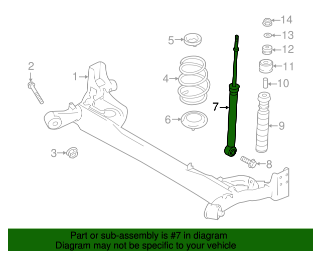 20122013 Nissan Versa Suspension Shock Absorber E62109KZ2A Nissan