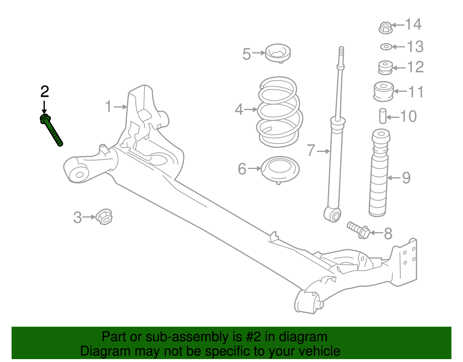 54459-5RB1B - Axle Beam Bolt 2016-2025 Nissan | Nissan Parts ...