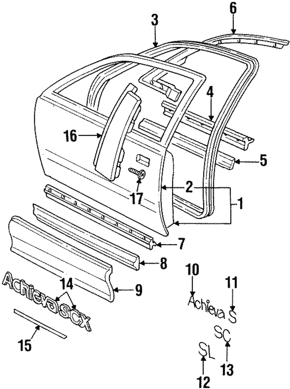 Door Kit, Front Side-Left-hand - GM (12362443)