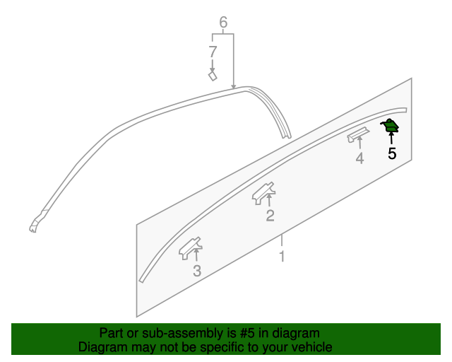 872193F000 Roof Molding End Cap 20042006 Kia Amanti Kia.Parts Store
