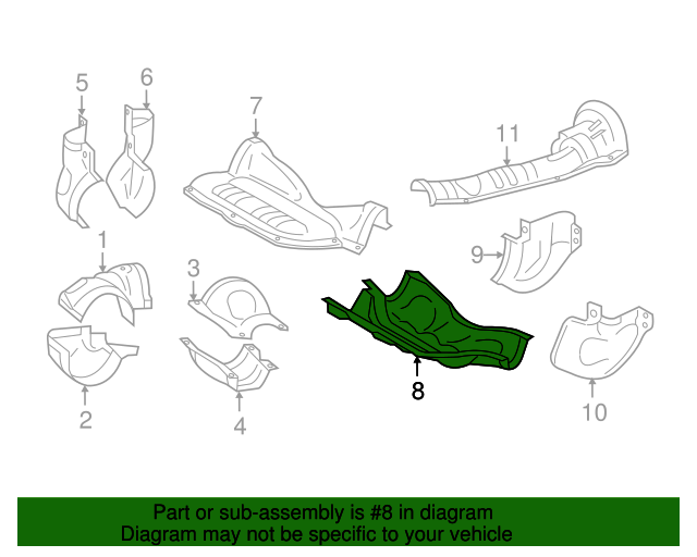 20112013 Subaru Forester Heat Shield 44651AC660 Subaru Parts Store