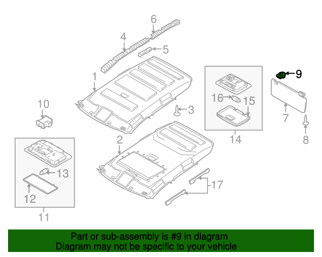 Genuine Suzuki Grand Vitara Sq Puerta Visor Set Delantero 00800-69530-000