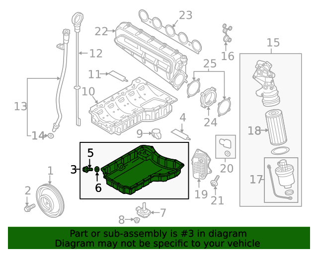 20172024 Audi Oil Pan 07K103602F Audi USA Parts