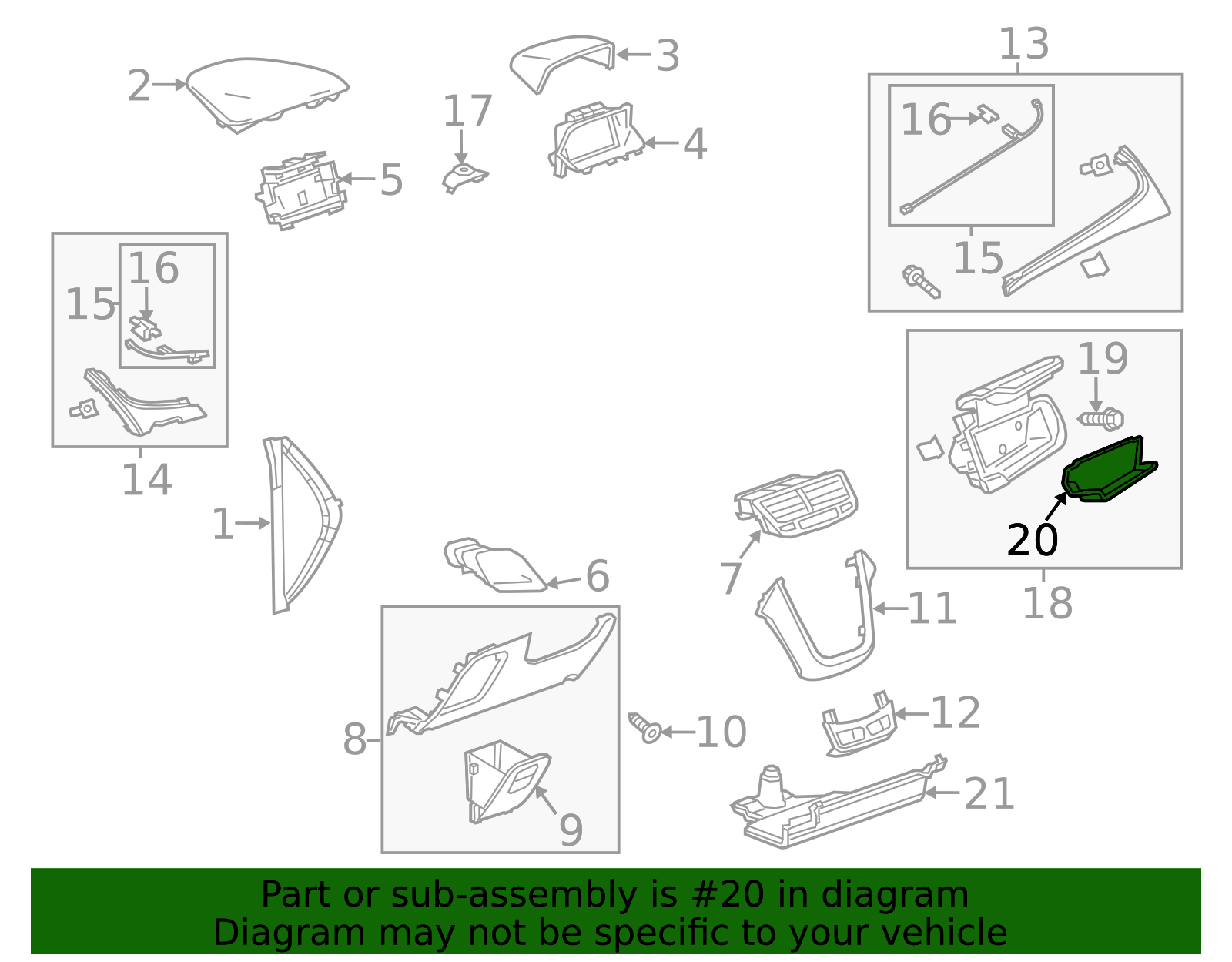 Instrument Panel Upper Compartment Mat - GM (95055090)