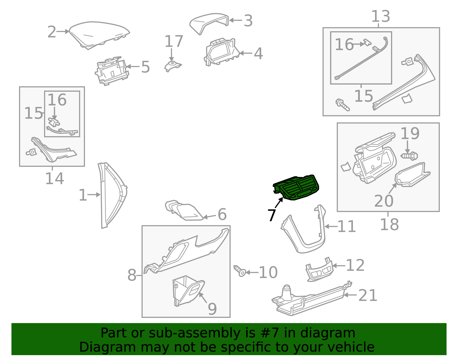 Center Instrument Panel Air Outlet - GM (95437803)