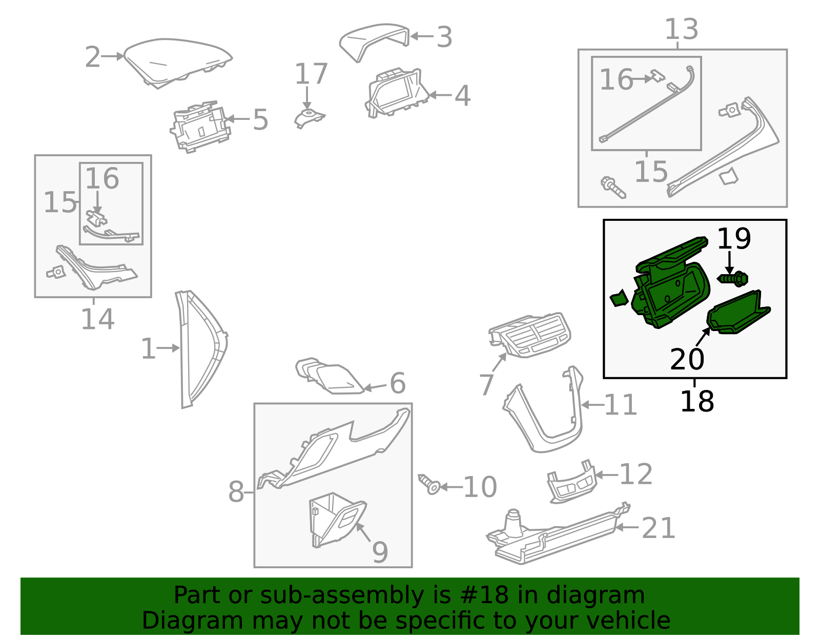 Jet Black Instrument Panel Upper Compartment - GM (95365326)