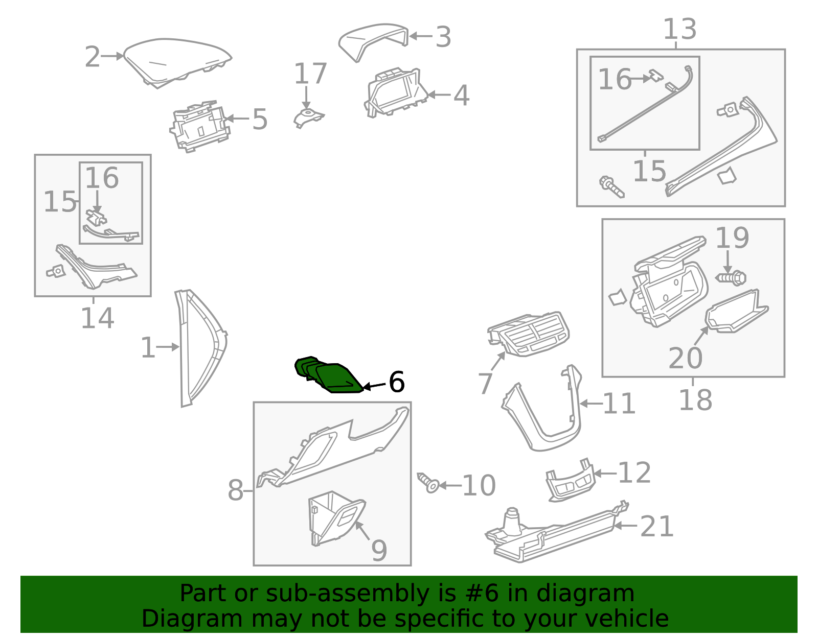 Driver Side Instrument Panel Outer Air Outlet - GM (95437805)