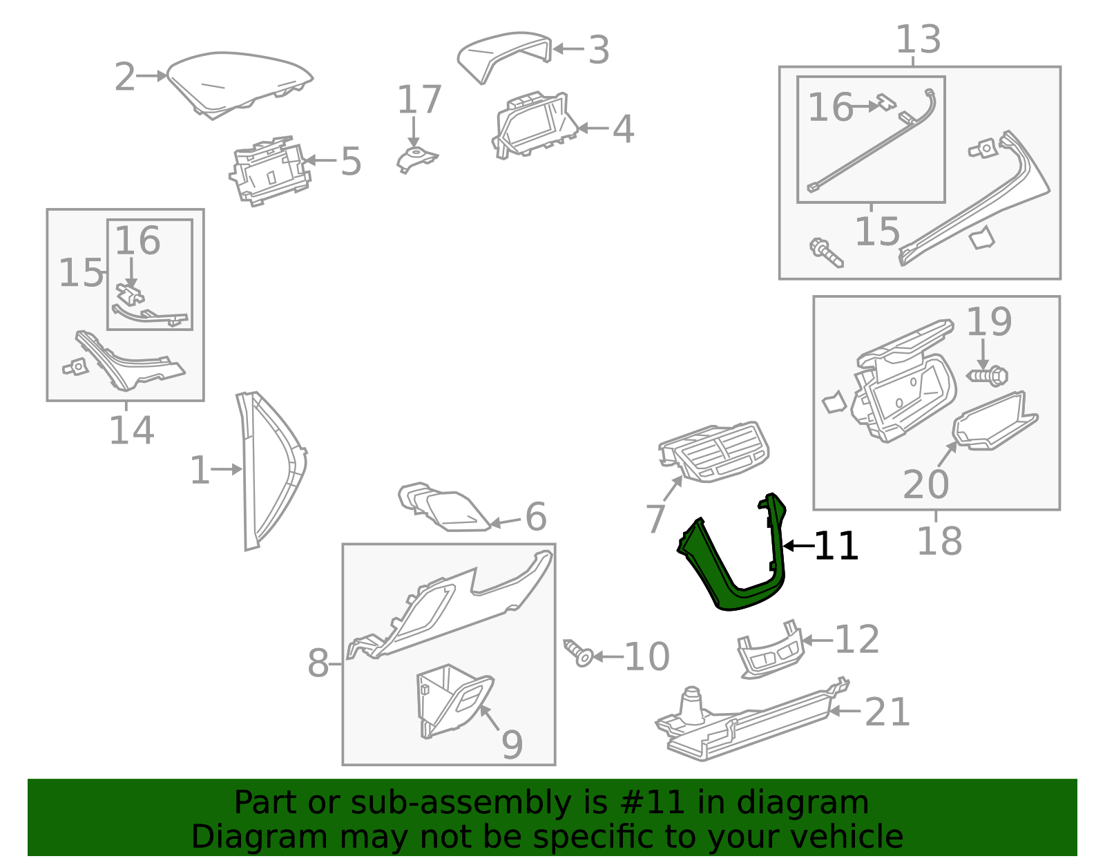 Instrument Panel Trim Plate - GM (95107196)