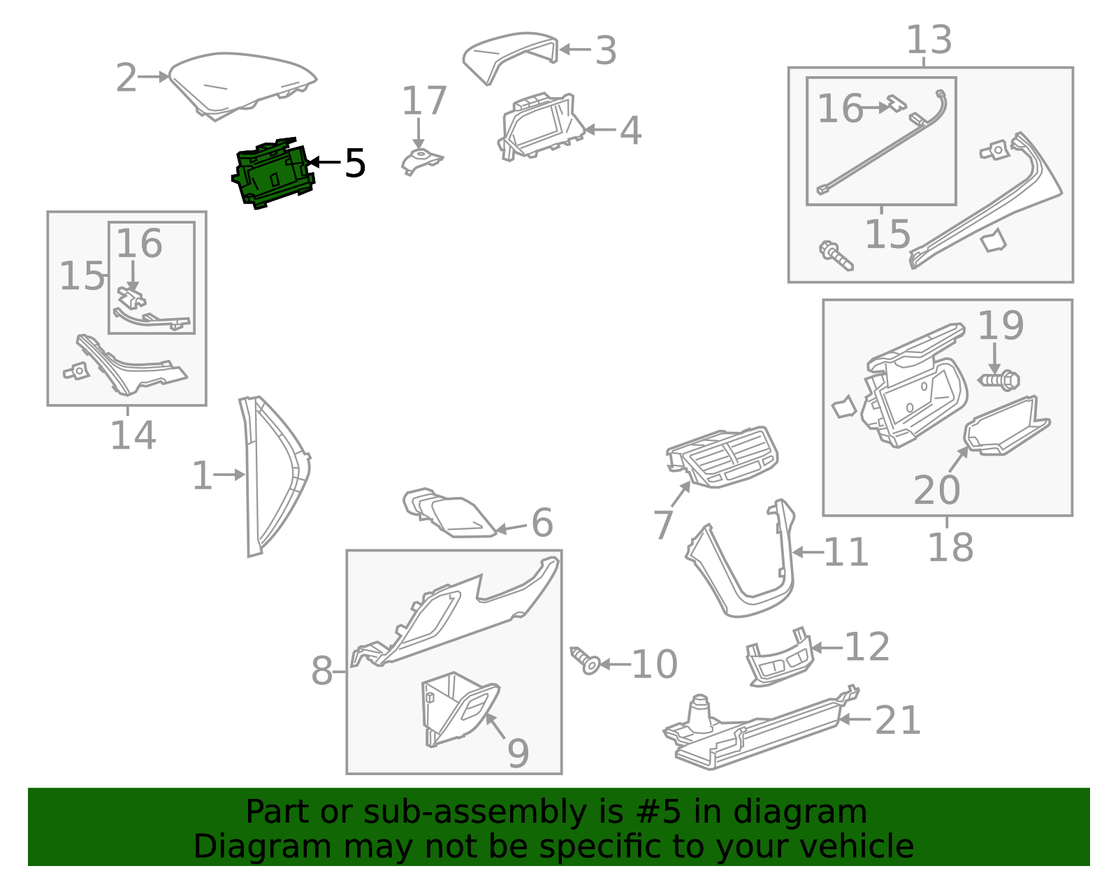 Instrument Panel Upper Trim Panel Bracket - GM (95088017)