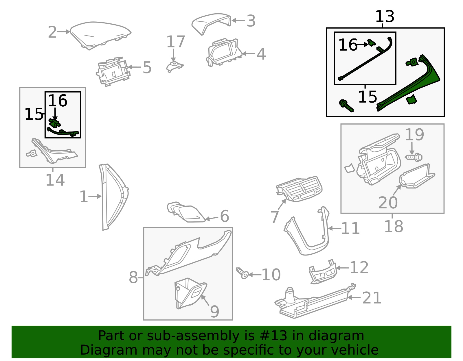 Koto Cinnamon Wood Passenger Side Instrument Panel Upper Trim Panel - GM (95130935)