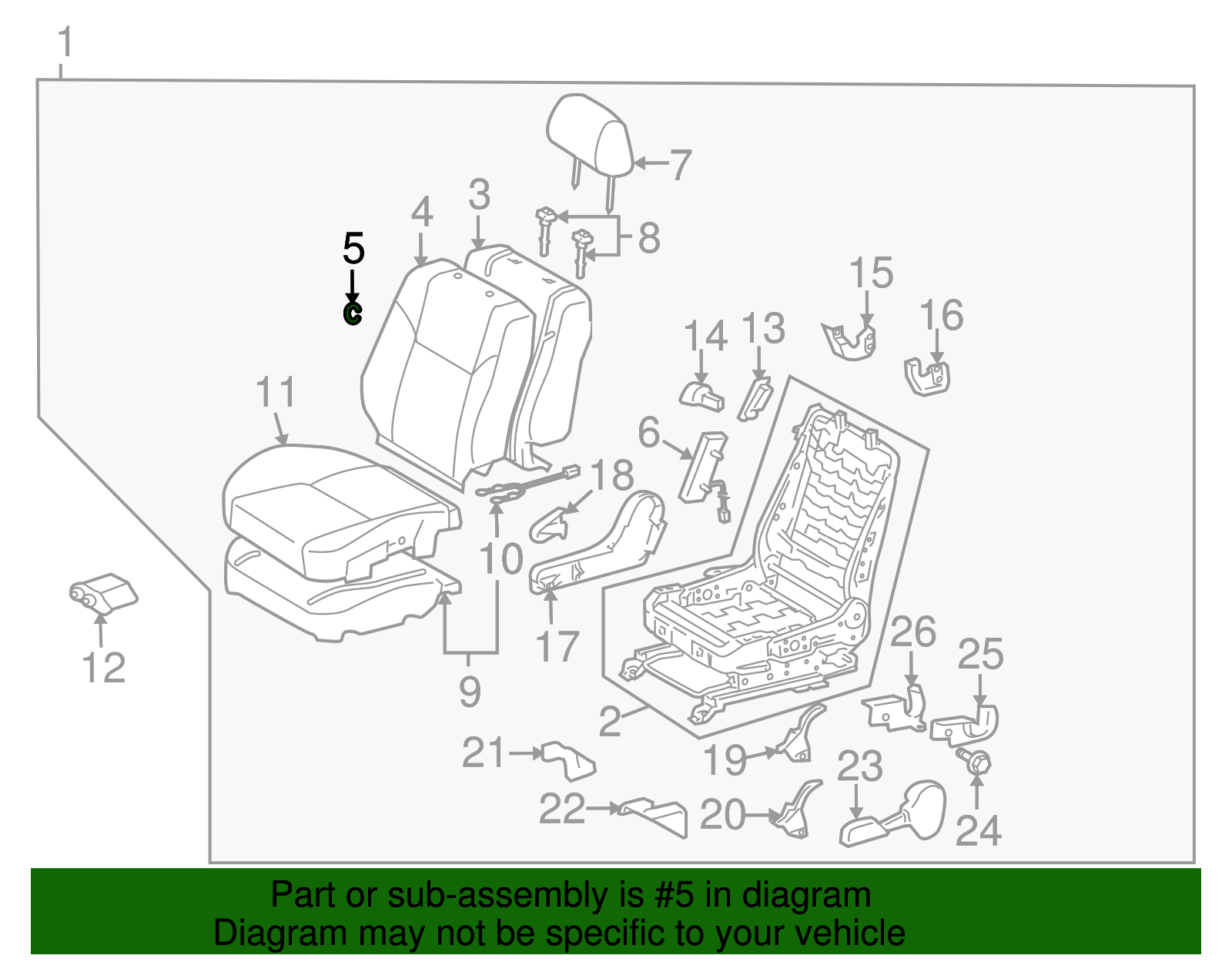 Seat Back Cover Clip - Scion (90468-16019)