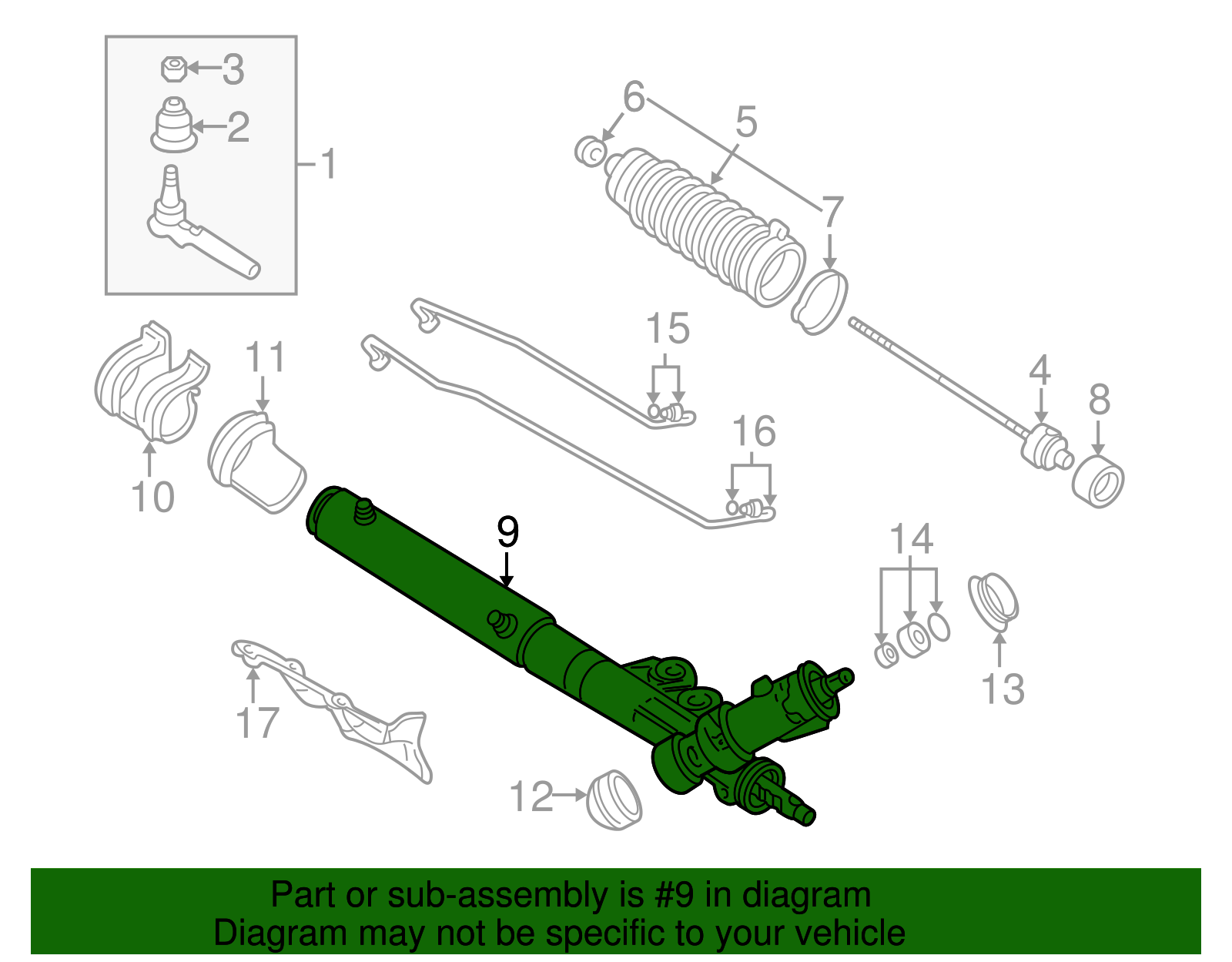 Gear Kit, Strg (Remanufactured) - GM (19330455)