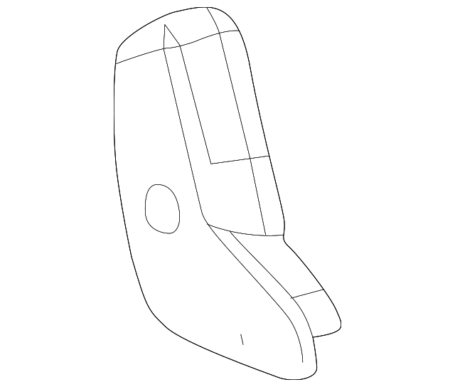 Ebony Rear Passenger Side Seat Outer Hinge Finish Cover - GM (89043522)