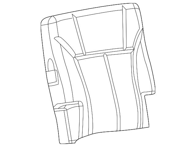 Ebony Rear Passenger Side Seat Back Cushion Cover - GM (89043515)