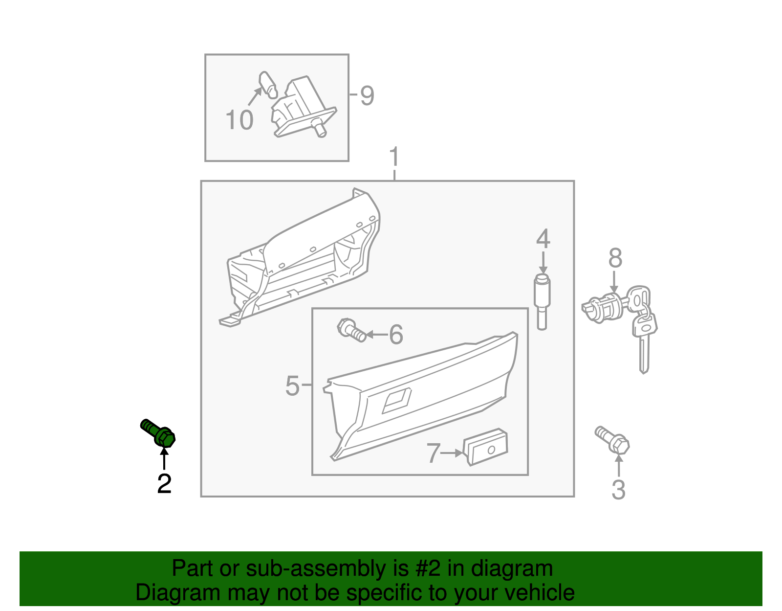 Glove Box Assembly Screw - Scion (93568-55016)