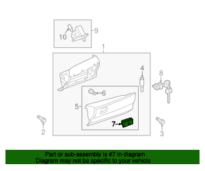 Genuine Toyota Glove Box Latch part# 55560-30040-B1 for 2007 Toyota