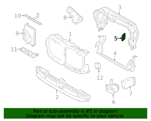 51747428257 - 2019-2024 BMW Upper Duct Cover (51-74-7-428-257 