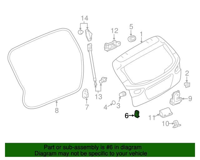 20162023 Subaru LiftGate Bump Stop 63112AL010 XportAuto