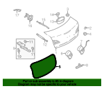 Genuine Mazda BBM4-56-951A Weatherstrip