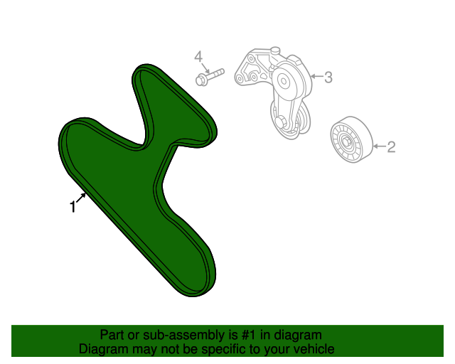 022145933P Serpentine Belt 20072010 Audi Q7 Audi Parts Store