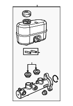 Brake Master Cylinder Upper Mopar 68144664AB fits 2018 Ram 2500