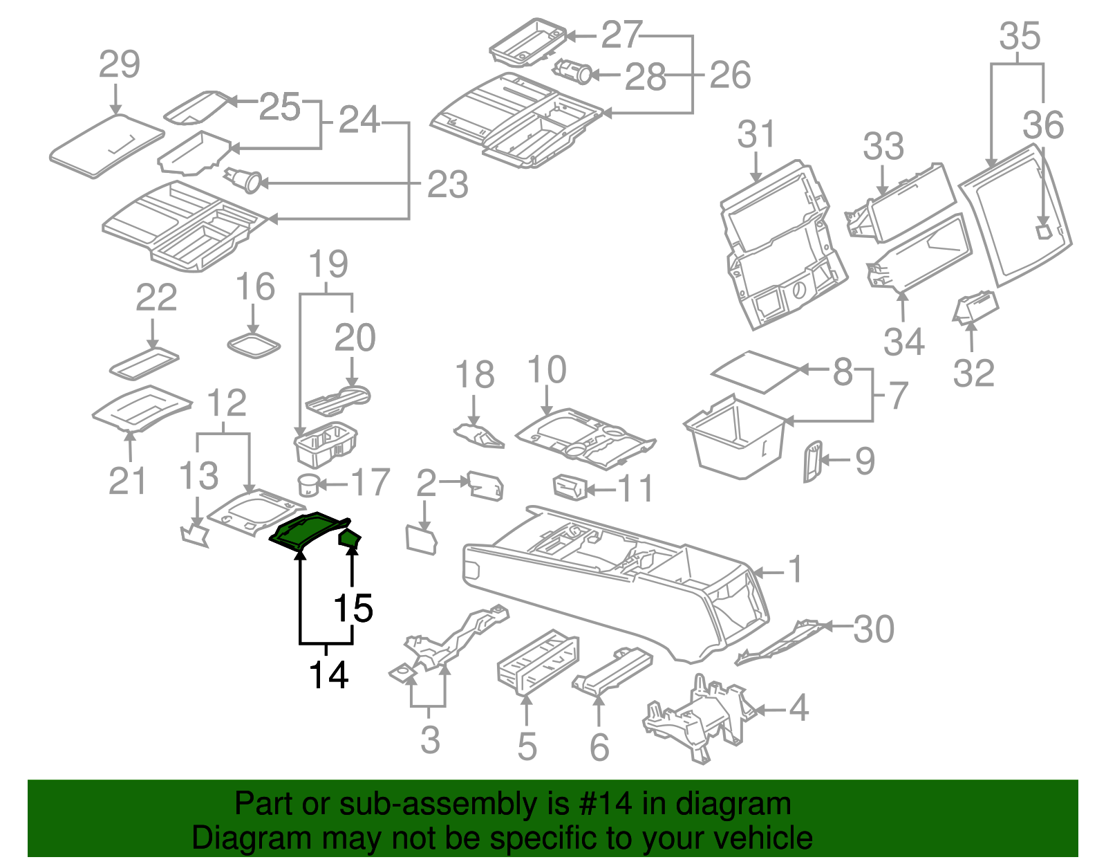 Trim Bezel - Volkswagen (7L6-864-378-E-5U4)
