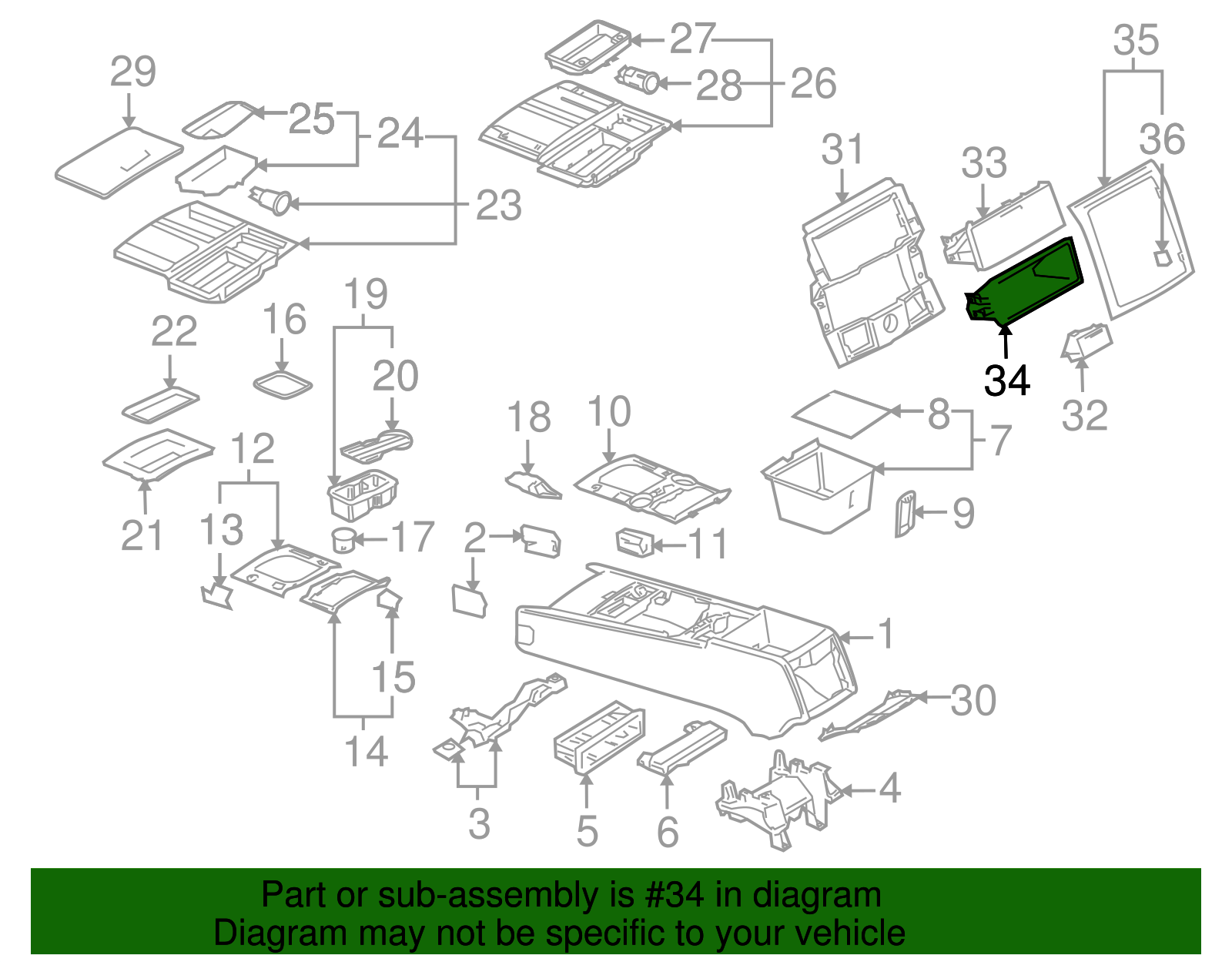 Storage Pocket - Volkswagen (7L6-864-395-B-3X1)