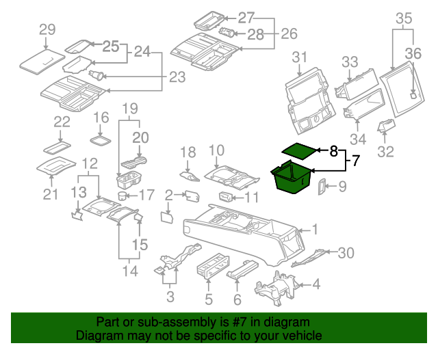 Console Compartment 7L6-868-565-C-5J6