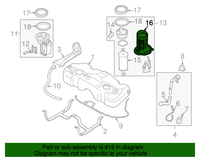 16146765134 Fuel Gauge Sending Unit 20042008 Mini Cooper