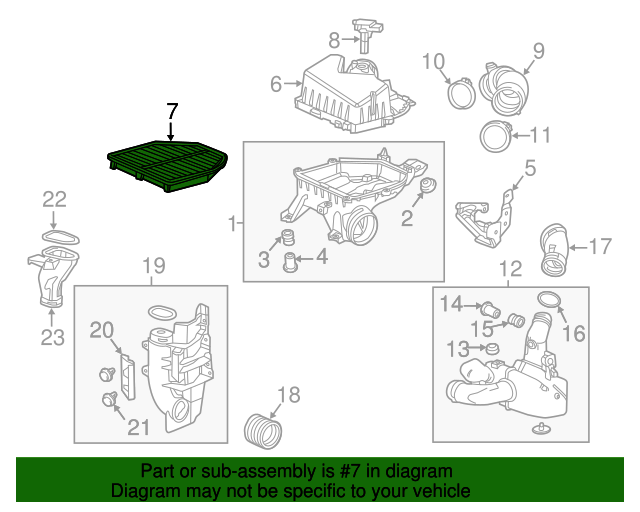 20162020 Acura ILX Element Assembly, Air Cleaner 17220R4HA00