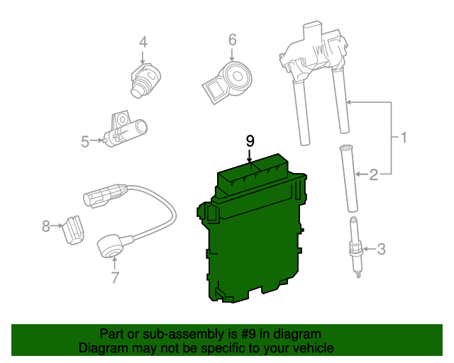 177900540880 Engine Control Module (ECM) 20152021 MercedesBenz MercedesBenz USA Parts
