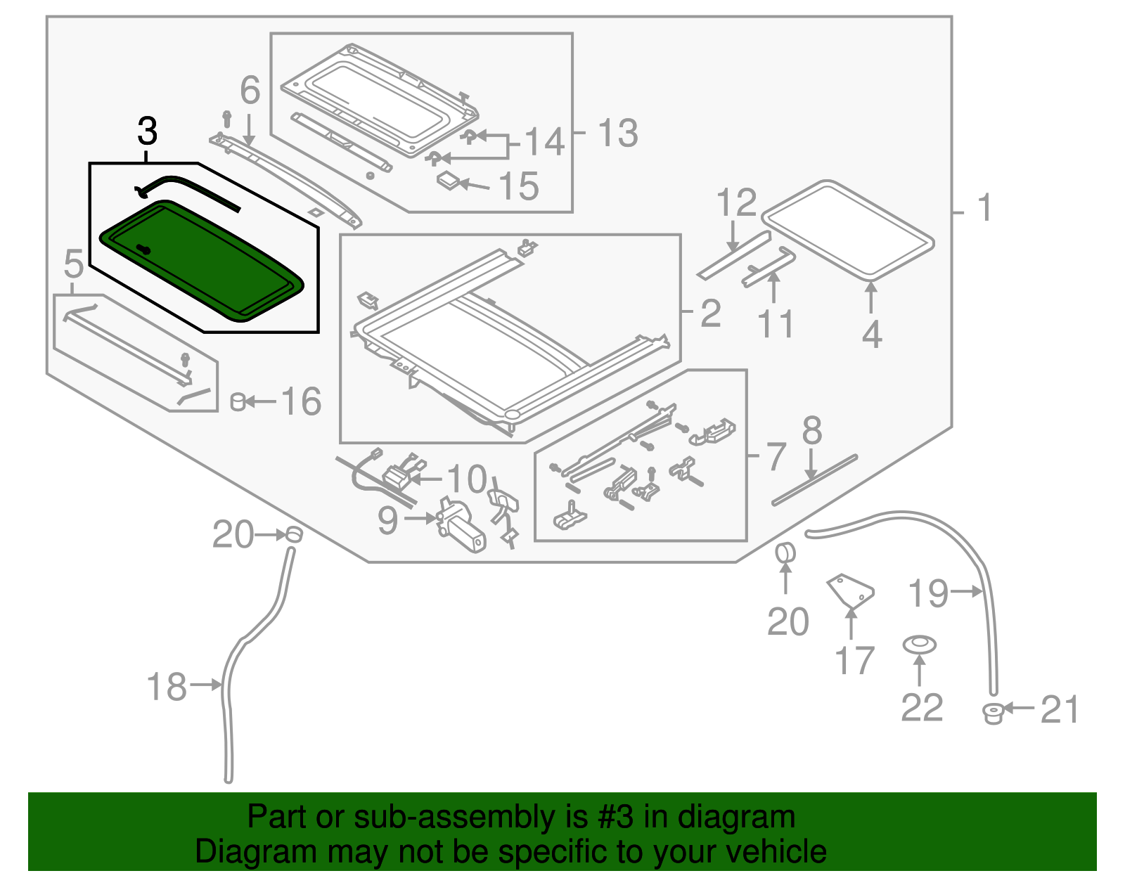 Sunroof Window - GM (94579061)