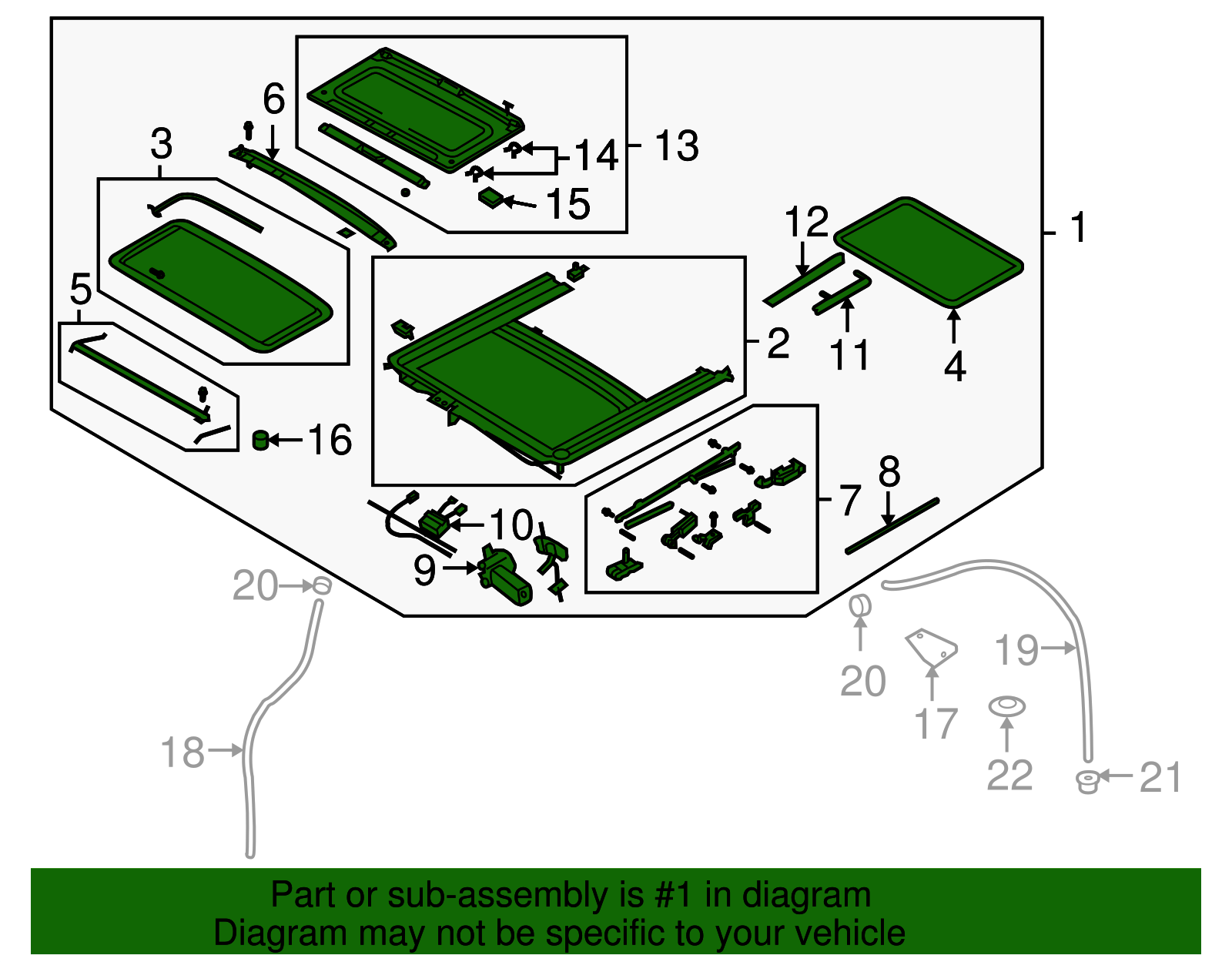 Module Assembly, Sun Roof - GM (95468976)
