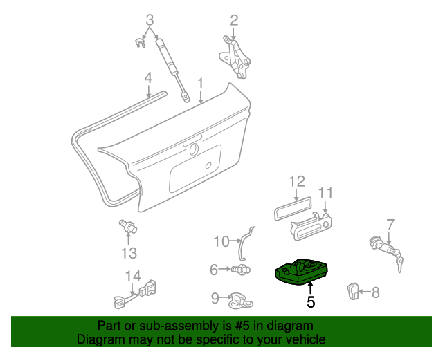 Trunk Lock 6N0-827-505-A