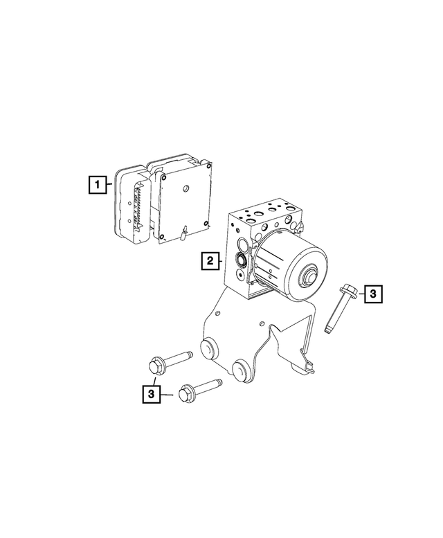 2019 Ram 1500 AntiLock Brake System Module 68415318AG Mopar Factory