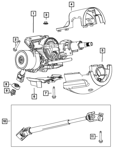 Steering Column and Intermediate Shaft for 2019 Fiat 500 | My 
